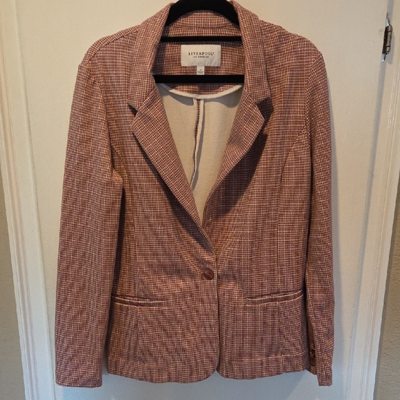 Liverpool Jackets & Blazers - Liverpool Los Angeles Plaid Blazer M